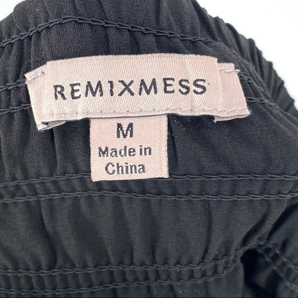 Remixmess Women's Smock Pleated Wide Leg Pants - M - Picture 5 of 6